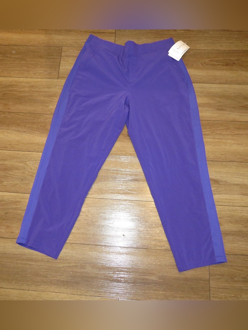 Athleta Two-Tone Purple Ankle Crop Performance Pants